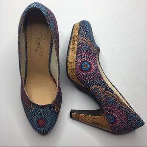 Beacon Fashion and Fit Faux cork platform heels
